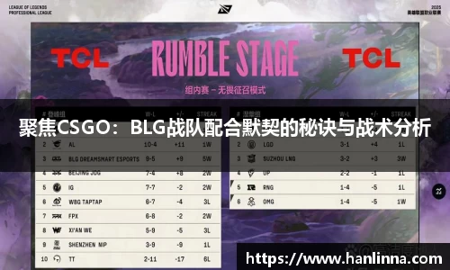 聚焦CSGO：BLG战队配合默契的秘诀与战术分析